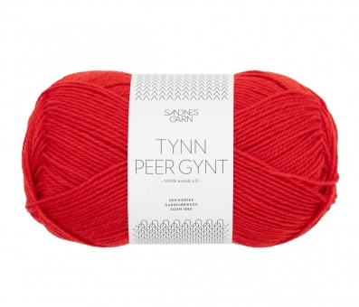 Tynn Peer Gynt Sandnes Garn 4018 Scarlet Red