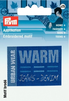 Applikation Label URBAN WEAR WARM 