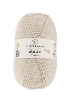 Step 6-ply Classic Uni 150g Austermann 6035 sand meliert