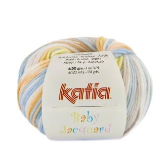 Baby Jacquard von Katia 98 Pastell-Gelb-Blau