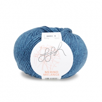 Merino Melange ggh 08 Blau meliert