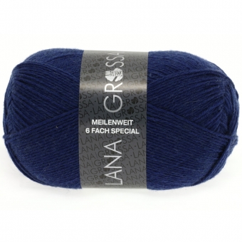 Meilenweit 6-ply Uni Lana Grossa 8962 Dunkelblau 