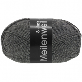 Meilenweit 8-ply 150g Uni/Melange Lana Grossa 9557 Anthrazitgrau 