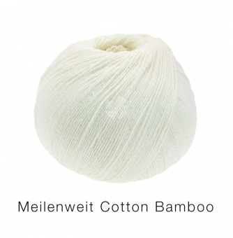 Meilenweit 100 Cotton Bamboo Lana Grossa 09 Weiß