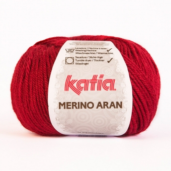 Merino Aran von Katia 100g-Knäuel 51 Hellweinrot