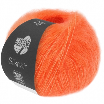 Silkhair Uni und Melange Lana Grossa 207 Lachsorange